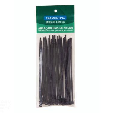 Imagem de Abraçadeira de Nylon 108x2,5x1 mm Tramontina Preta Tramontina