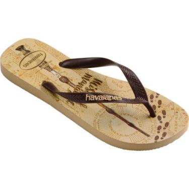 Imagem de Chinelo Havaianas Licenciado Harry Potter 39/0 Dourado - Taiwan Collec