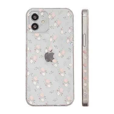 Imagem de Capa de flor de silicone transparente de luxo para iphone 13 pro max 12 mini 11 x x xr se 2 6 6s 7 8 plus capa de suporte de areia movediça, flor, para iphone 14 puls