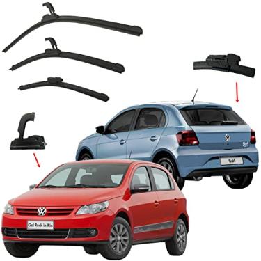 Imagem de Kit 3 Palheta Parabrisa Gancho Gol G5 2008-2012 G7 2017-2021
