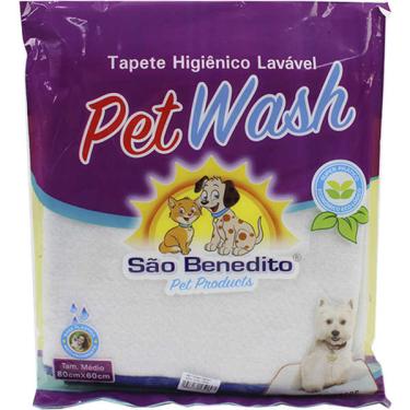 Imagem de Tapete Higiênico Pet Wash São Benedito Pet Lavável Azul - Tam. M