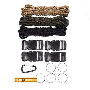 Imagem de Paracord West Coast Tipo III 550/158 kg Paracord – – Kits de artesanato de pulseiras de paraquedista – Corda de sobrevivência ao ar livre – Corda de paraquedas