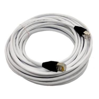 Imagem de Cabo De Rede Internet Lan Rj45 Cat5e Blindado Branco 30 Mts - Frapa