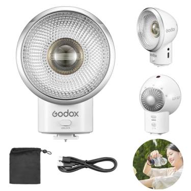 Imagem de Godox ELF Retro Camera Flash, GN6 CCT 6000K ± 200K, S1/S2 Controle óptico Bateria de lítio embutida Speedlight Speedlite para Sony, para Canon, para Nikon, para Fuji, para câmeras Olympus para fotogra