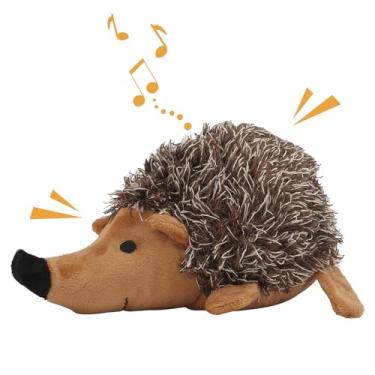 Imagem de Pilipane Brinquedo de pelúcia para cães, brinquedo de pelúcia para cães de ouriço, escova de dentes de pelúcia macia para cães, brinquedo interativo de esconde-esconde e busca, brinquedos de treino de