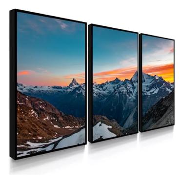 Imagem de Kit 3 Quadros Decorativo Sala Quarto Linda Paisagem Natureza Cachoeira Praia (Imagem 8)