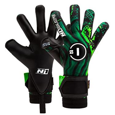 Imagem de N1 Goalkeeper gloves Zeus UGT+ Luvas de Goleiro Adulto para Futebol Profissional Ultra Leves e Ajustáveis. De Látex Alemão com Fecho de Dupla Fita. Extrema Aderência e Antiderrapante.