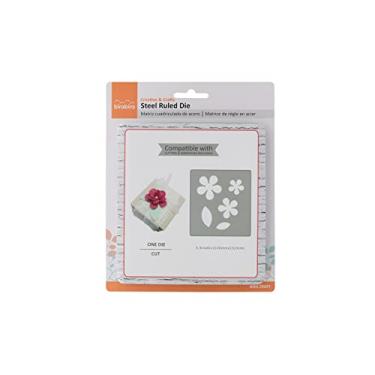 Imagem de Bira Craft Molde de régua de aço de 14 cm x 15 cm, designs variados (flor 1)