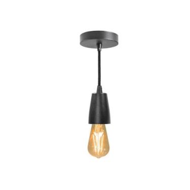 Imagem de Pendente Metal Maciço Vintage Preto + Filamento de Carbono ST64 220V S