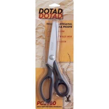 Imagem de Tesoura de picotar lâmina de aço tesoura de picote profissional artesa