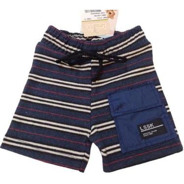 Imagem de Bermuda / Shorts Bebê Menino Moletinho Verão Lessa Kids 8701, Marinho,