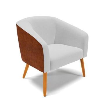 Imagem de Cadeira Sala De Jantar Pé Palito Castanho Stella Noz/linho D03 - D'ros