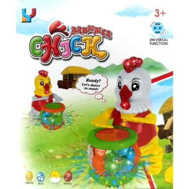 Imagem de Brinquedo Galinha  Infantil   Bate Tambor Com Luz E Som - Toy King