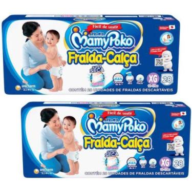 Imagem de Fralda Calça Mamypoko Super Seca Azul 2 Pacote Tamanho XG 12-17kg 52 u