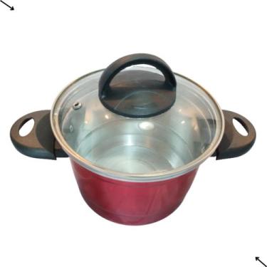 Imagem de Panelinha Caçarola com Tampa de Vidro n16 de 2 Litros de Arroz  Para c