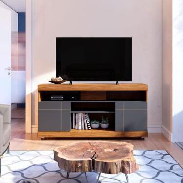 Imagem de Rack para TV até 47 Pol com 2 Portas 136x68cm Yara Noce Preto - Colibr