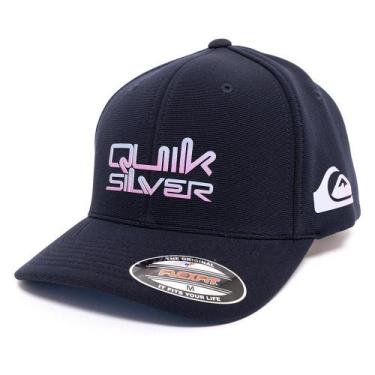 Imagem de Boné Quiksilver Aba Curva Gradient Broken Type WT25 Navy, Gulf blue, M