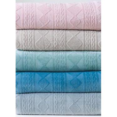 Imagem de Cobertor SOLTEIRO macio detalhe em relevo diversas cores - SAFIRA ENXO