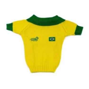 Imagem de Roupinha do Brasil Para Cachorro Gato Camisa Pólo - Au Au Miau Company