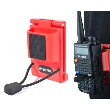 Imagem de Coldre de rádio tático universal para acessórios de cinto, suporte de clipe de cinto Walkie-Talkie para Baofeng Quansheng Retevis Kenwood Yaesu Midland CB HT (vermelho)