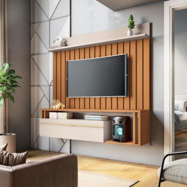 Imagem de Painel Ripado para TV até 55 Polegadas 1 Porta Self HB Móveis