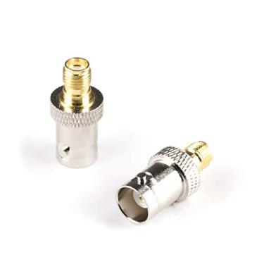 Imagem de O adaptador CIMPLE CO - SMA para BNC | Conector coaxial macho para fêmea (RF), compatível com RF, SDI, HD-SDI, CCTGV, câmera, Dourado, 10 Pack