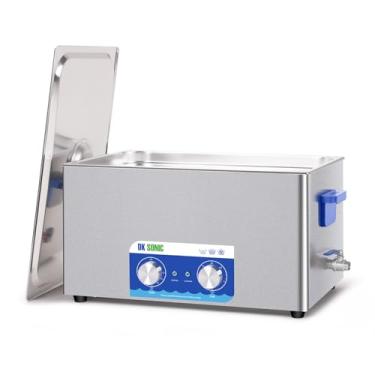 Imagem de DK SONIC Limpador ultrassônico 22l, limpador ultrassônico de peças de aço inoxidável com cesta de limpeza, temporizador e aquecedor, limpador sônico mecânico para limpeza de pistola, filtro,