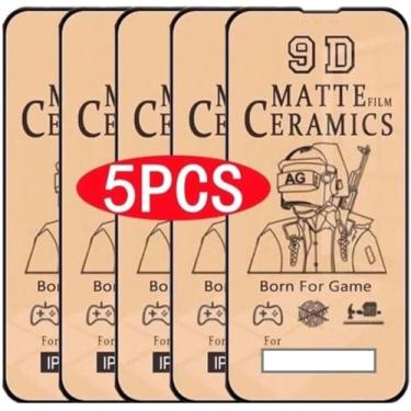 Imagem de OZ MARKETPLACE [Pacote com 5] [3 pacotes + 2 bônus] Protetores de tela de cerâmica flexíveis duráveis foscos para Samsung Galaxy S21 - Capa de telefone premium à prova de choque, transparente