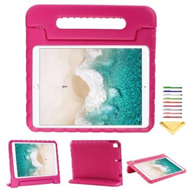 Imagem de UUcovers Capa infantil para iPad 9ª/8ª/7ª geração de 10,2 polegadas e iPad Air 3 de 10,5 polegadas (Air 3ª geração) e iPad Pro 10.5 2017 com alça giratória/suporte macio para iPad de 10,2 polegadas