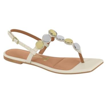 Imagem de Sandália Rasteira Vizzano (Branco Off, BR, Adulto, Numérico, 39)