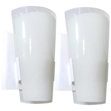 Imagem de Kit 2 Arandela Paulistinha de Parede Vidro Pintado Soq E27 - Jota Ilum