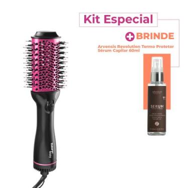 Imagem de Kit Taiff Easy 1200W 127V Rosa Escova Secadora Arvensis Revolution Sér