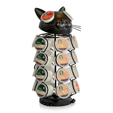 Imagem de Made Easy Kit Suporte de cápsulas de café Carousel 360, compatível com K-Pods K-Cups Keurig, organizador de armazenamento de bancada, decoração de metal para casa e cozinha, barra de estação de café