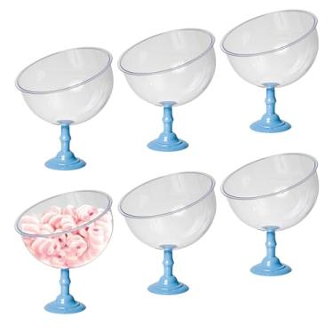 Imagem de 6 Baleiros 1,5l Taça Premium Bomboniere Acrílico Elegante (AZUL CLARO)