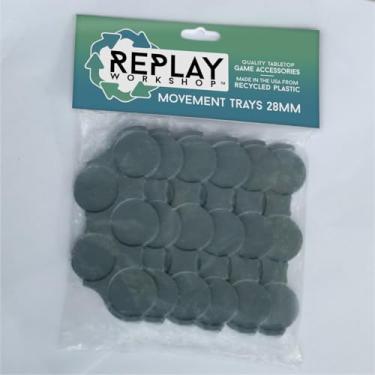 Imagem de Atlas Games Movement Trays, High Impact Polystyrene, Multiple Sizes (25mm, 28mm, 32mm, 40mm), Miniature Base Organizers for Minis Wargames, Recycled Plastic (28mm Trays, Package of 6)