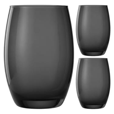 Imagem de Jogo 3 Copos de Vidro 475ml Redondo Água e Suco Cor: Cinza