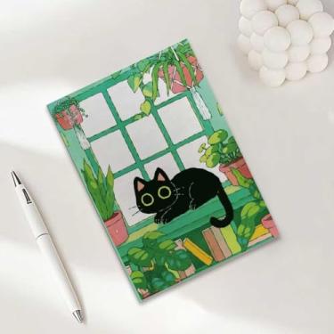 Imagem de Caderno de gato, caderno A5 para anotações de escritório, agenda de 21 x 14,7 cm, agenda de viagem, presentes para amantes de gatos-15