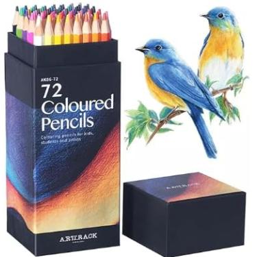 Imagem de Conjunto de 72 Lápis de Cor, Kit Profissional para Desenho e Pintura, Ideal para Iniciantes, Artistas e Adultos