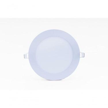 Imagem de Plafon Led Slim 12w Redondo Embutir 6500k Branco Frio Bivolt - Kit Com 3 Un.