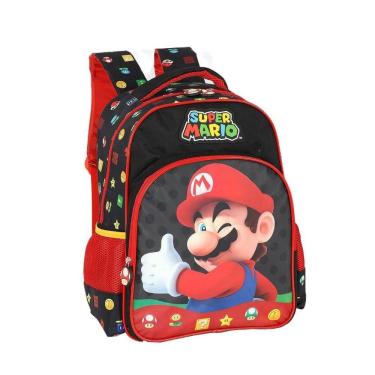 Imagem de Mochila de Costas Luxcel Super Mario Bros Preto