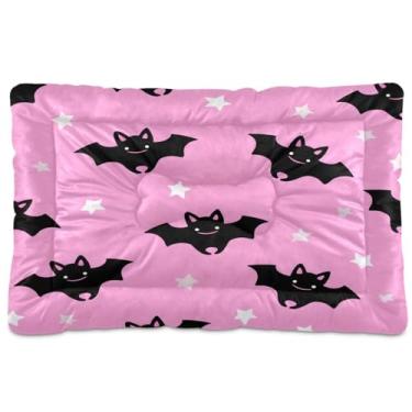 Imagem de Wassud Cute Bats Tapete lavável para animais de estimação tapete antiderrapante para cama de viagem para ambientes internos e externos, 45 x 61 cm