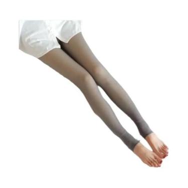 Imagem de Meia-calça Térmica Feminina De Cintura Alta Com Forro De Lã, Quente Pa