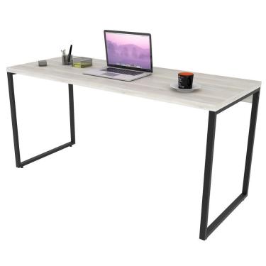 Imagem de Mesa De Escritório Office 150cm Estilo Industrial Prisma C08 Snow - Mpozenato