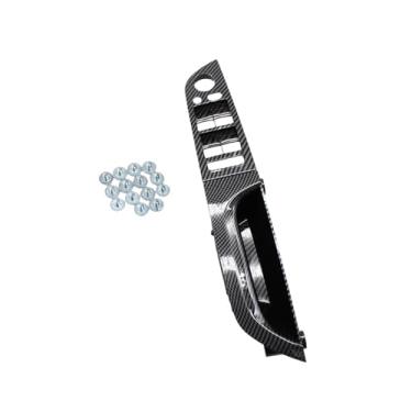 Imagem de RHD interior direito porta do motorista painel de apoio de braço painel interruptor tampa da maçaneta da porta compatível com BMW Série 3 E90 E91 316 318 320 325 328i 2004-2012(Carbon High-end 35.5)