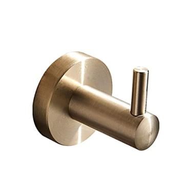 Imagem de Kit de acessórios de banho, kit de acessórios de banheiro, saboneteira dourada de aço inoxidável SUS304, suporte de lenços, escova de vaso sanitário, gancho único, anel de toalha montado na parede