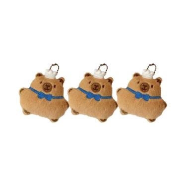 Imagem de Pingente De Pelúcia Kawaii Capivara: Charmoso Boneco Temático De Comid
