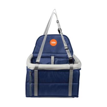 Imagem de Transpet 10kg Cadeira Transporte Pet Carro Cães e Gatos - TubLine, Azu