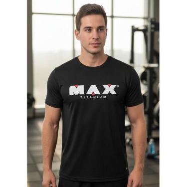 Imagem de Camiseta Max Titanium Creatina Dryfit Treino Camisa Academia -, Preto,