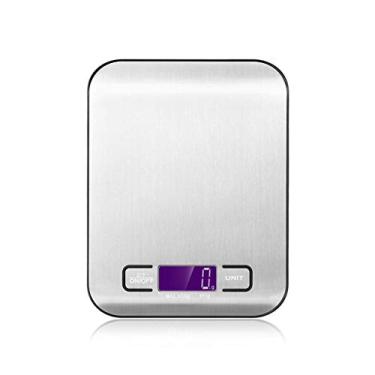 Imagem de balanças de cozinha peso digital balança de cozinha digital aço inoxidável digital alimentos eletrônicos cozinhar alimentos prata precisa