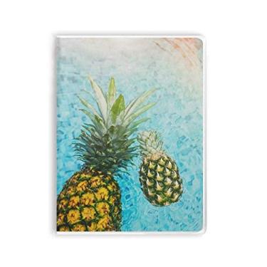 Imagem de Caderno de anotações de água azul com imagem de frutas vermelhas da PineFruit Diário capa macia